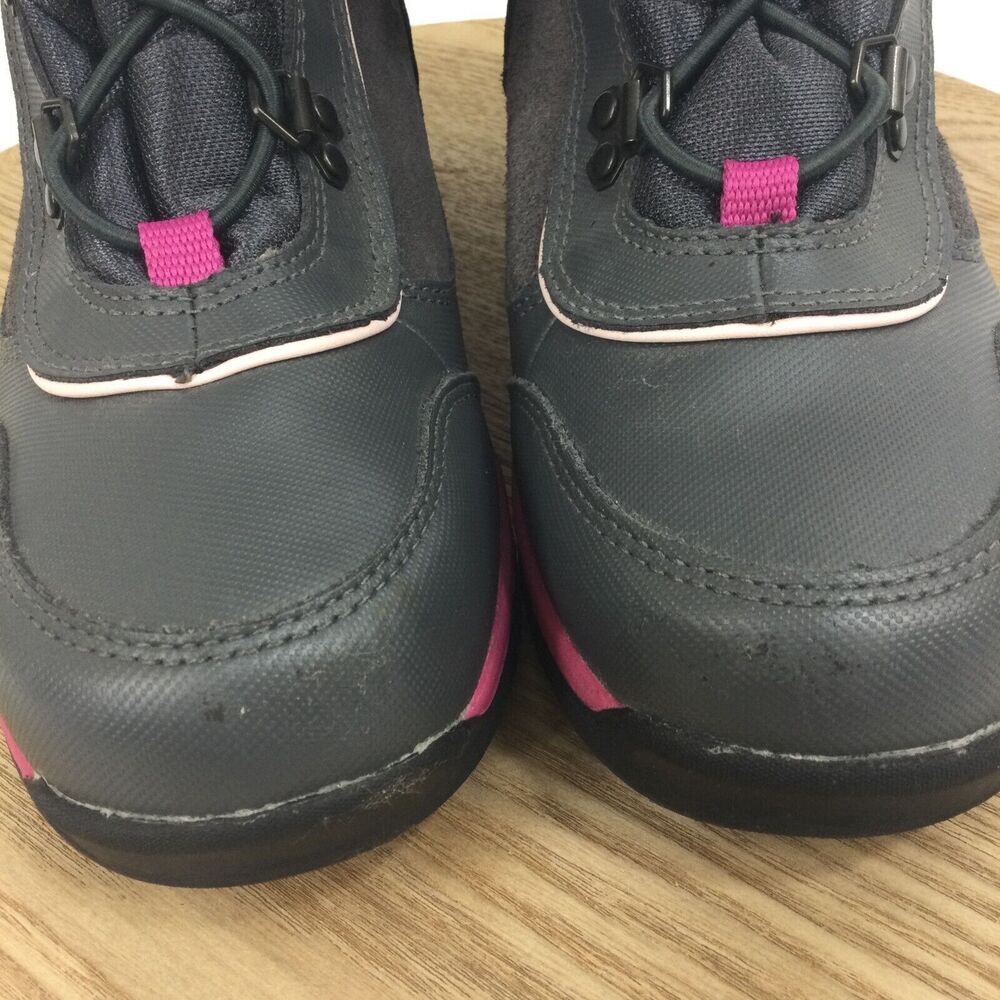 Timberland Youth Girls Thermolite 200 Gram Water Proof Snow Boots Pink/Gray Sz 2 - Picture 7 of 14